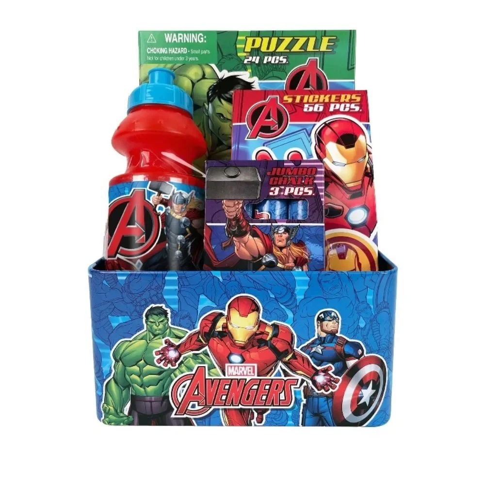 New Marvel Avengers Kids Boy Gift tin Set Birthday Holiday Festive